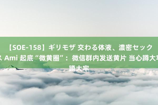 【SOE-158】ギリモザ 交わる体液、濃密セックス Ami 起底“微黄圈”：微信群内发送黄片 当心蹲大牢