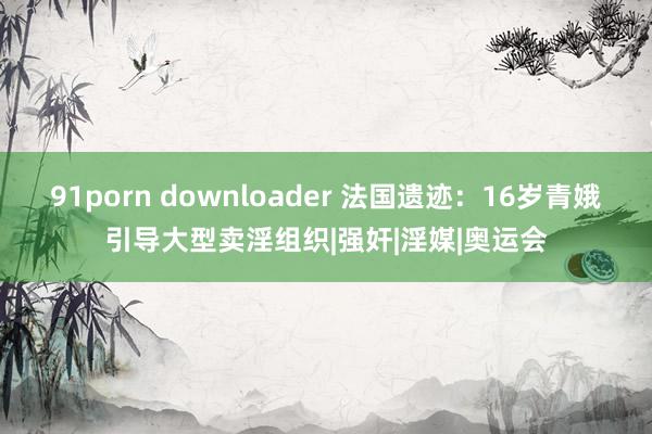 91porn downloader 法国遗迹：16岁青娥引导大型卖淫组织|强奸|淫媒|奥运会