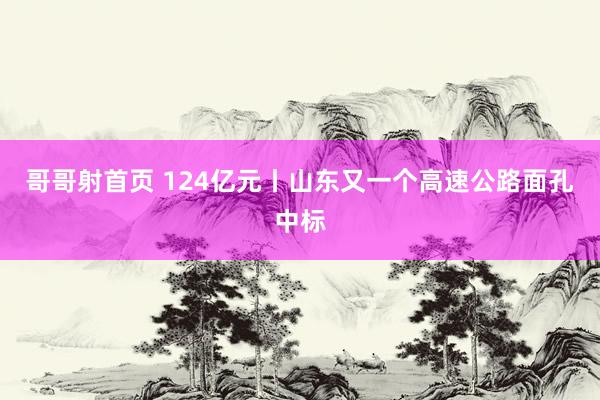 哥哥射首页 124亿元丨山东又一个高速公路面孔中标