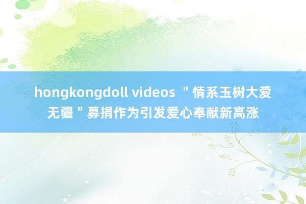 hongkongdoll videos ＂情系玉树大爱无疆＂募捐作为引发爱心奉献新高涨